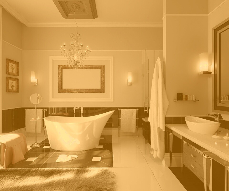 Современная ванна обои