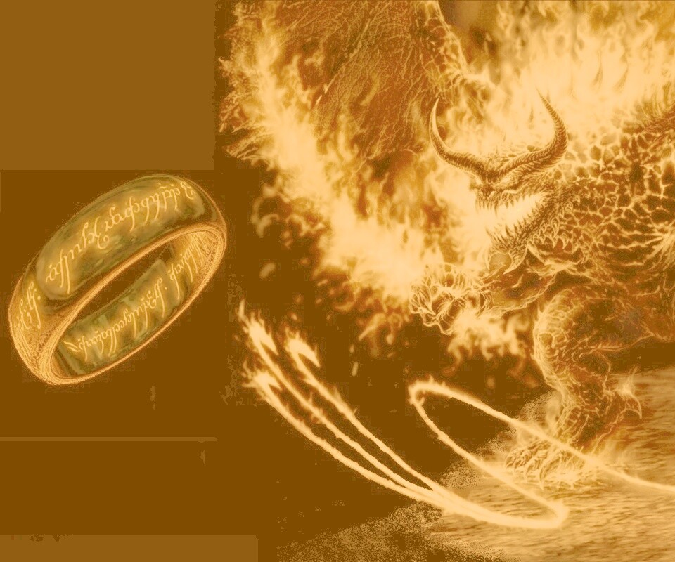 Балрог и Кольцо Всевластия обои