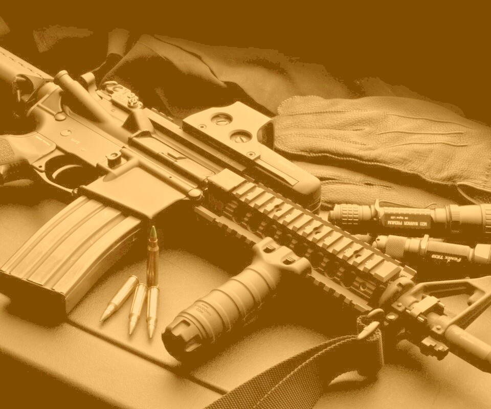 Черный автомат обои