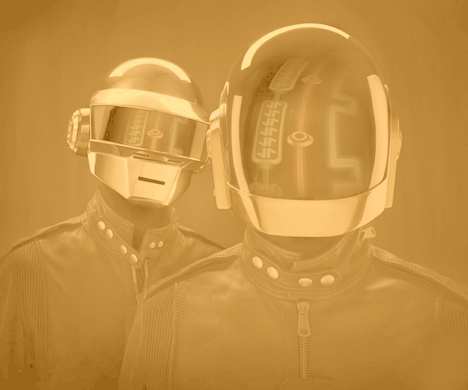 Daft Punk на темном фоне обои