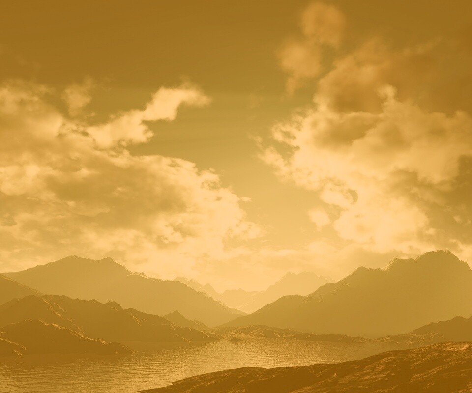 Закат в горах обои