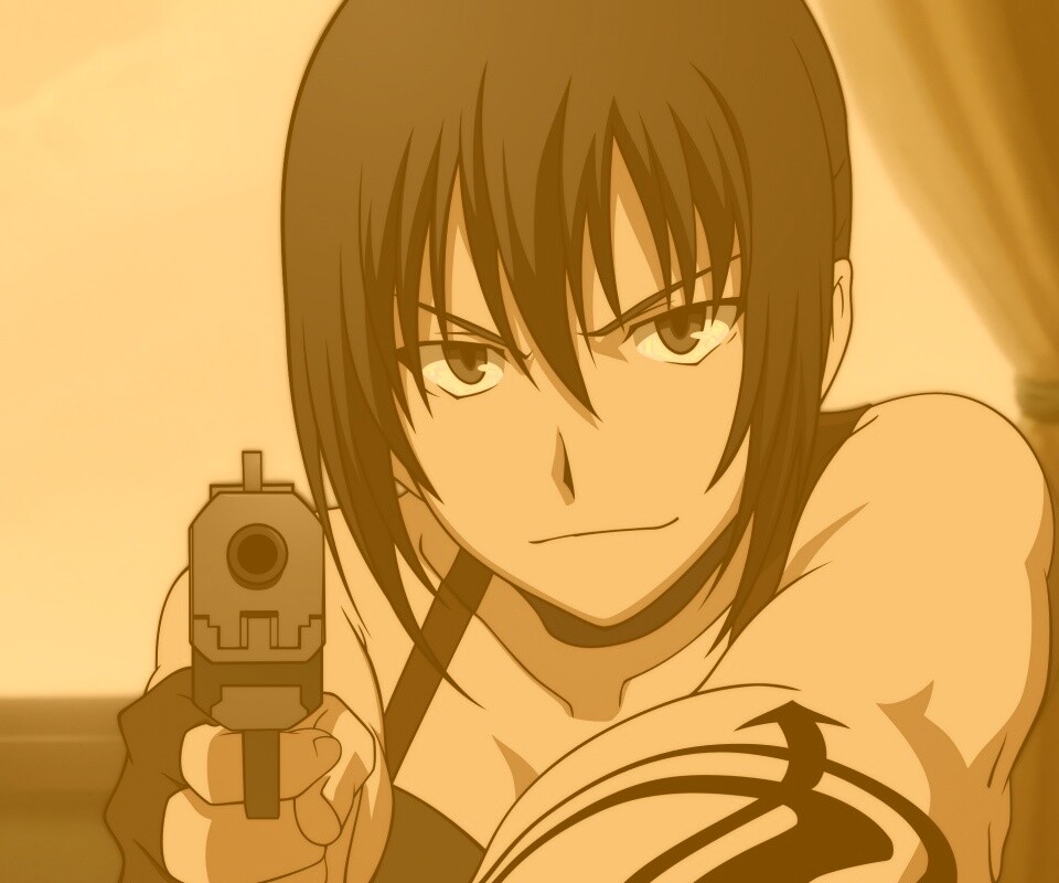 Девушка с пистолетом обои