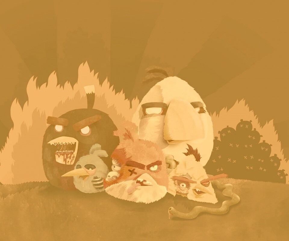 Angry Zombie Birds обои