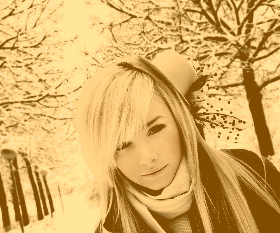 Девушка в белом обои