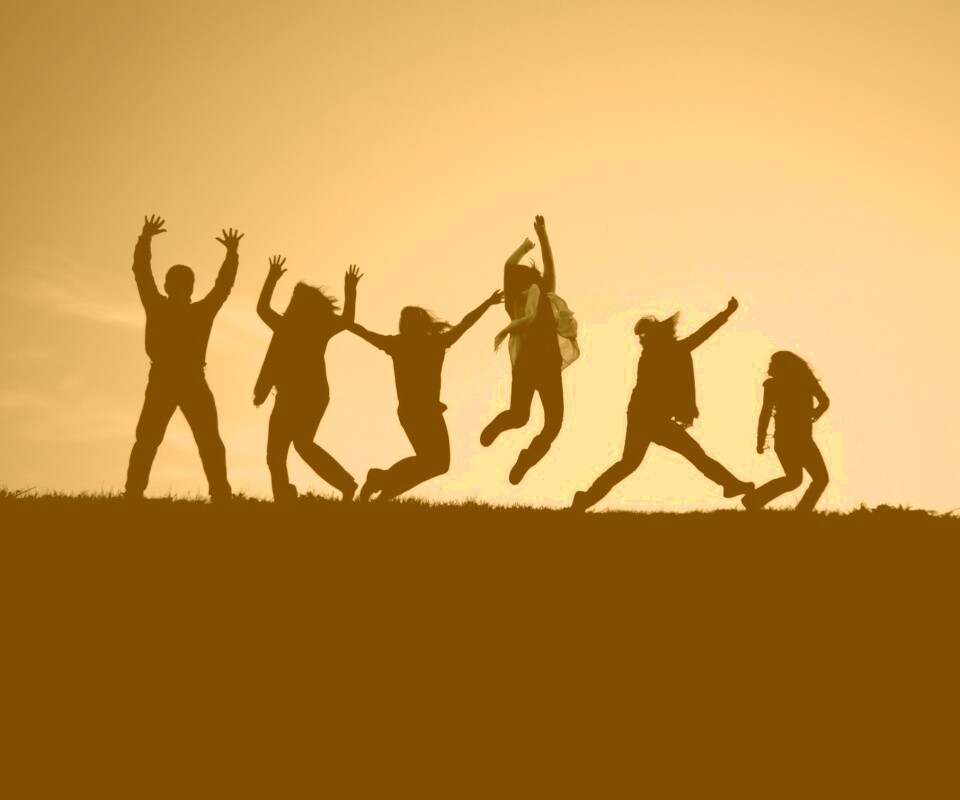 Силуэты людей обои