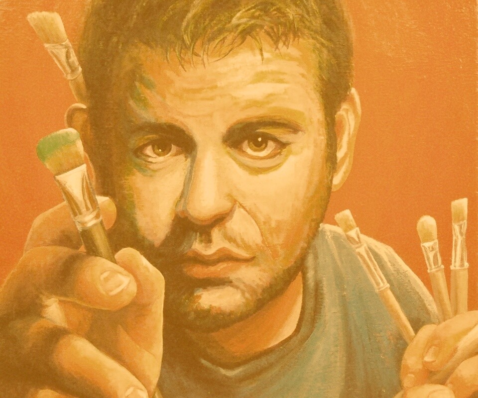 Нарисованный художник обои