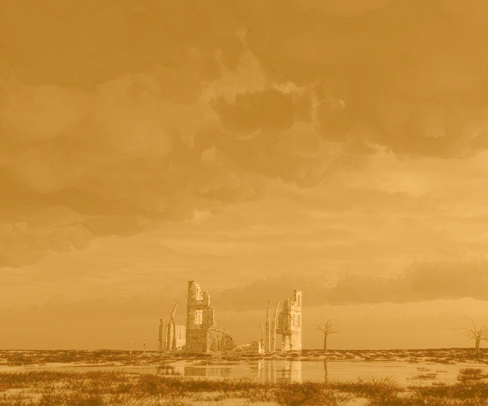 Руины здания обои