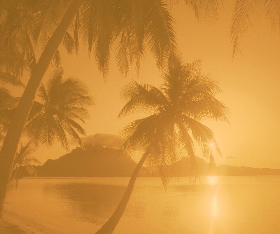 Закат в раю обои