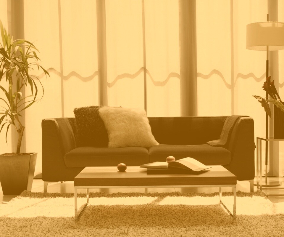 Гостиная с интересным дизайном обои