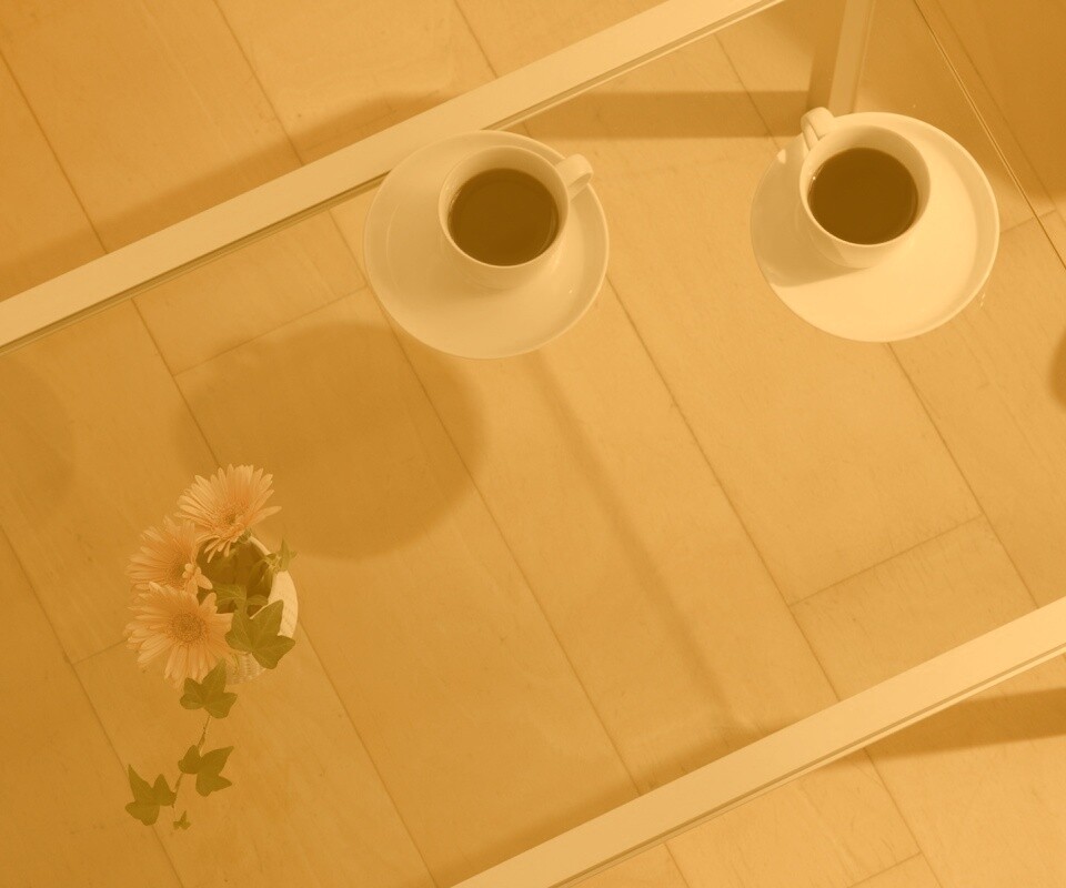 Кофе и цветы обои