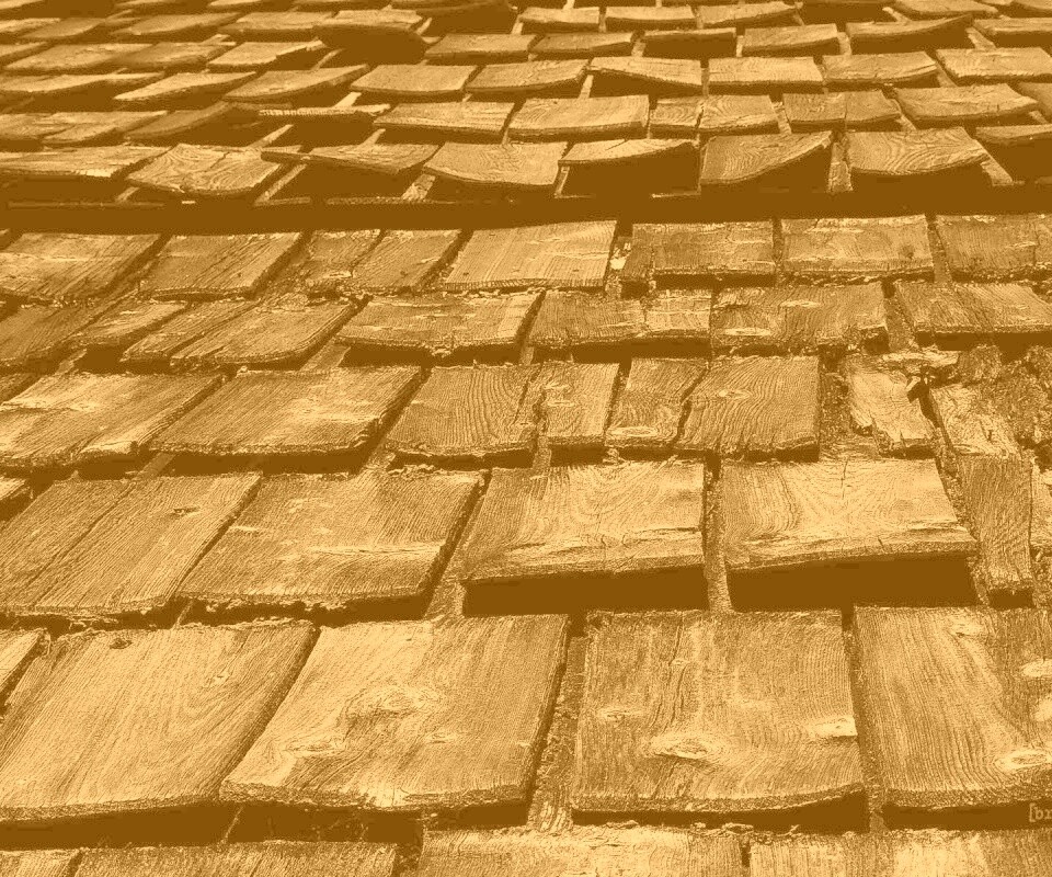 Деревянная крыша обои