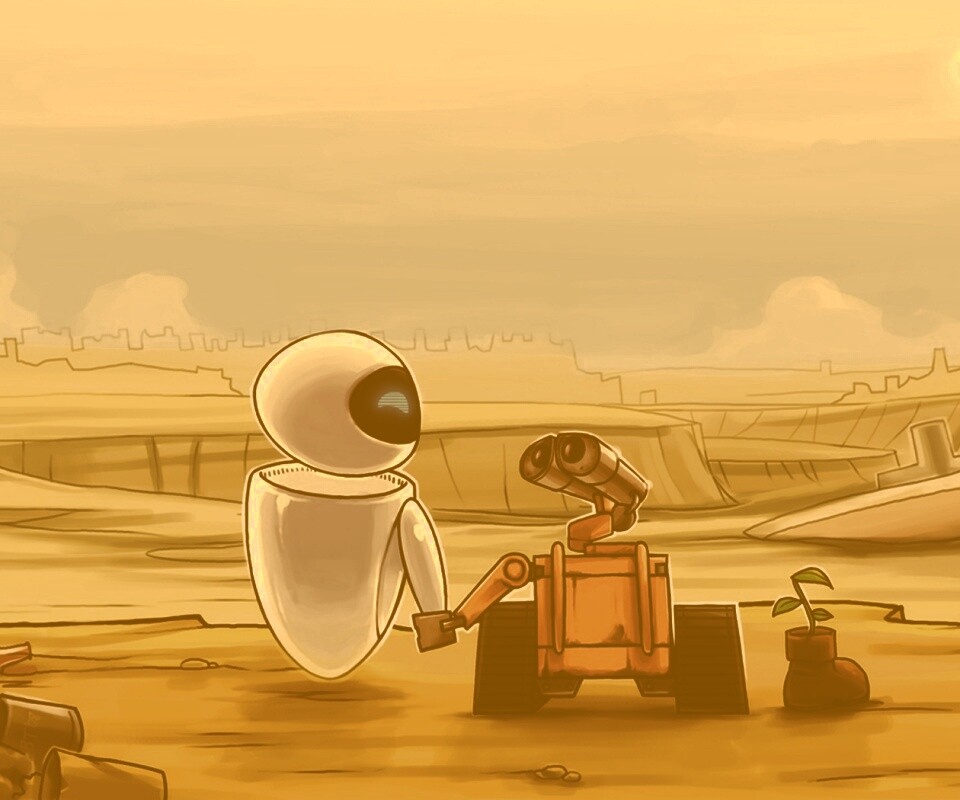 WALL-E и Ева обои