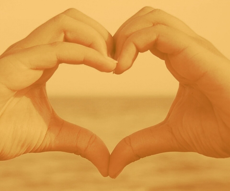 Руки сложенные сердечком обои