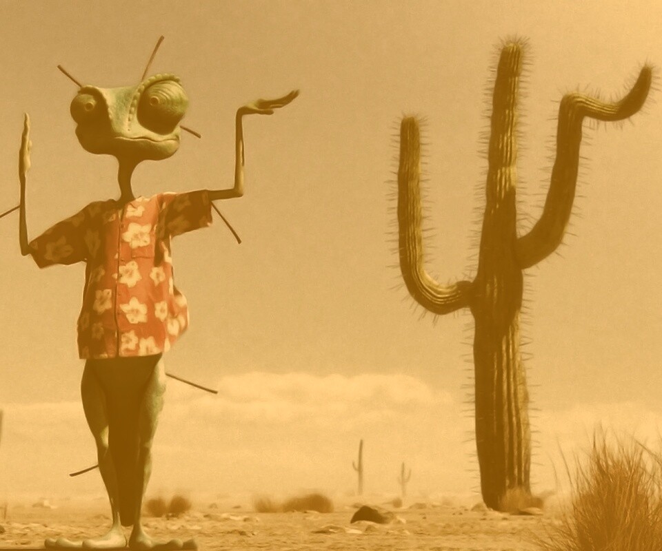 Ранго и кактус обои