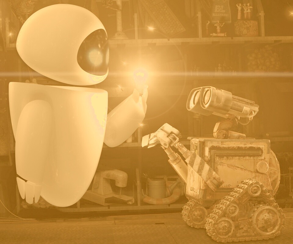 WALL-E и Ева обои