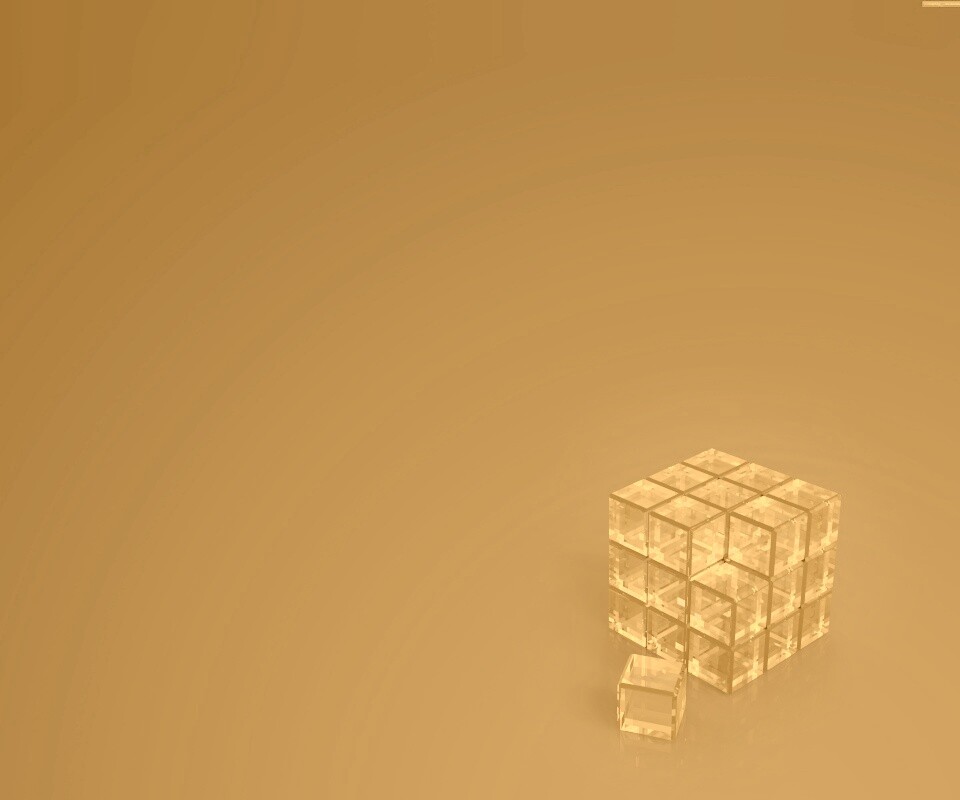 Стеклянный куб обои