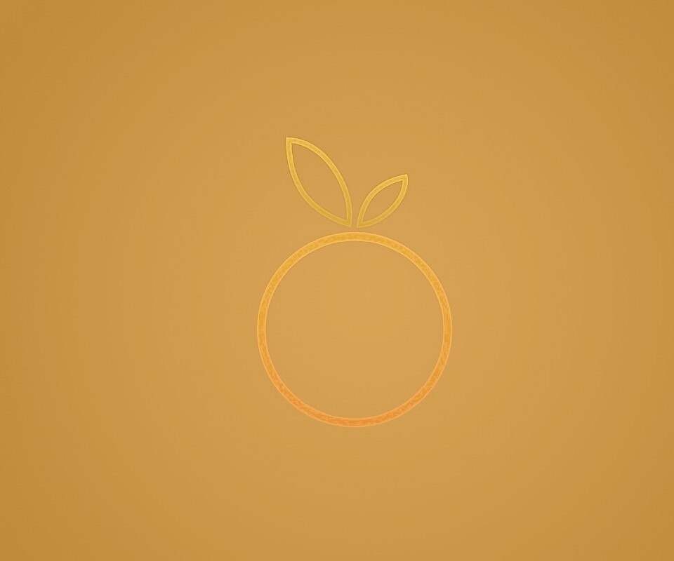 Стилизованная апельсинка обои