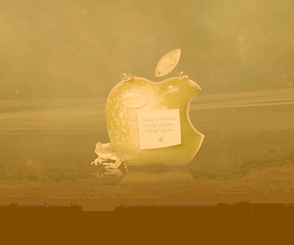Think different, think greener, think Apple обои