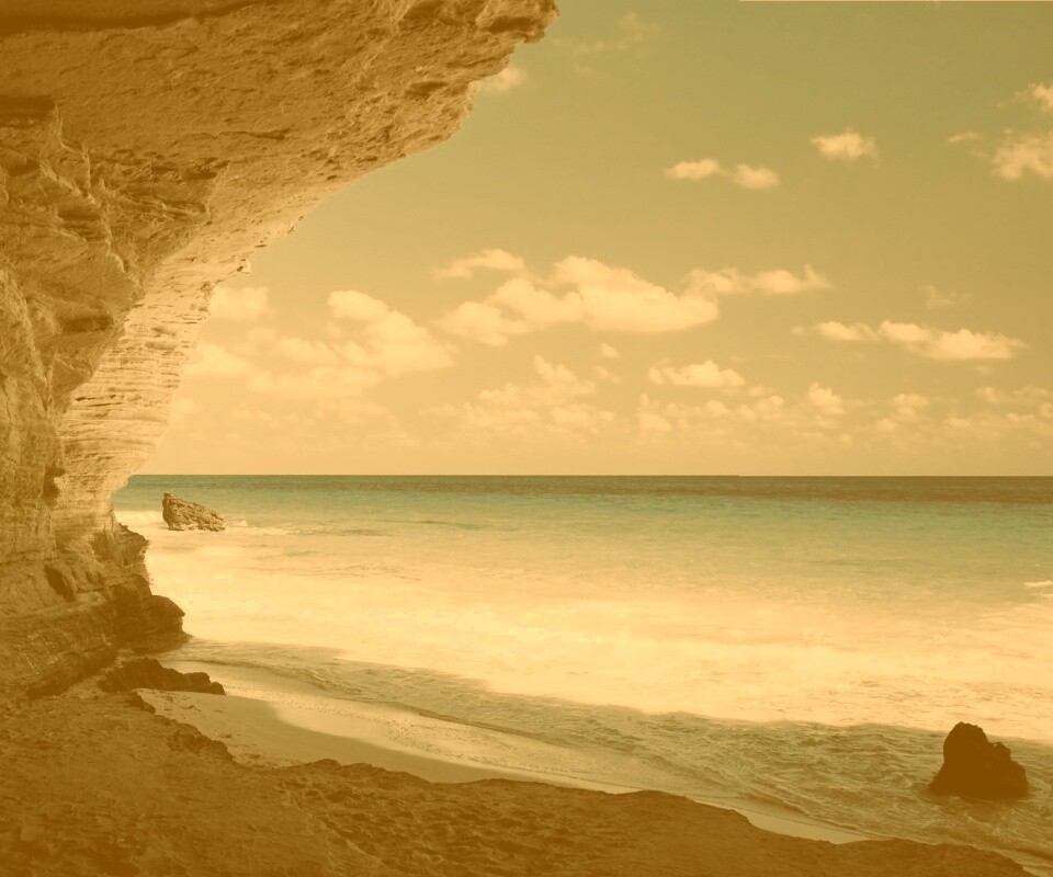 Скальный морской берег обои