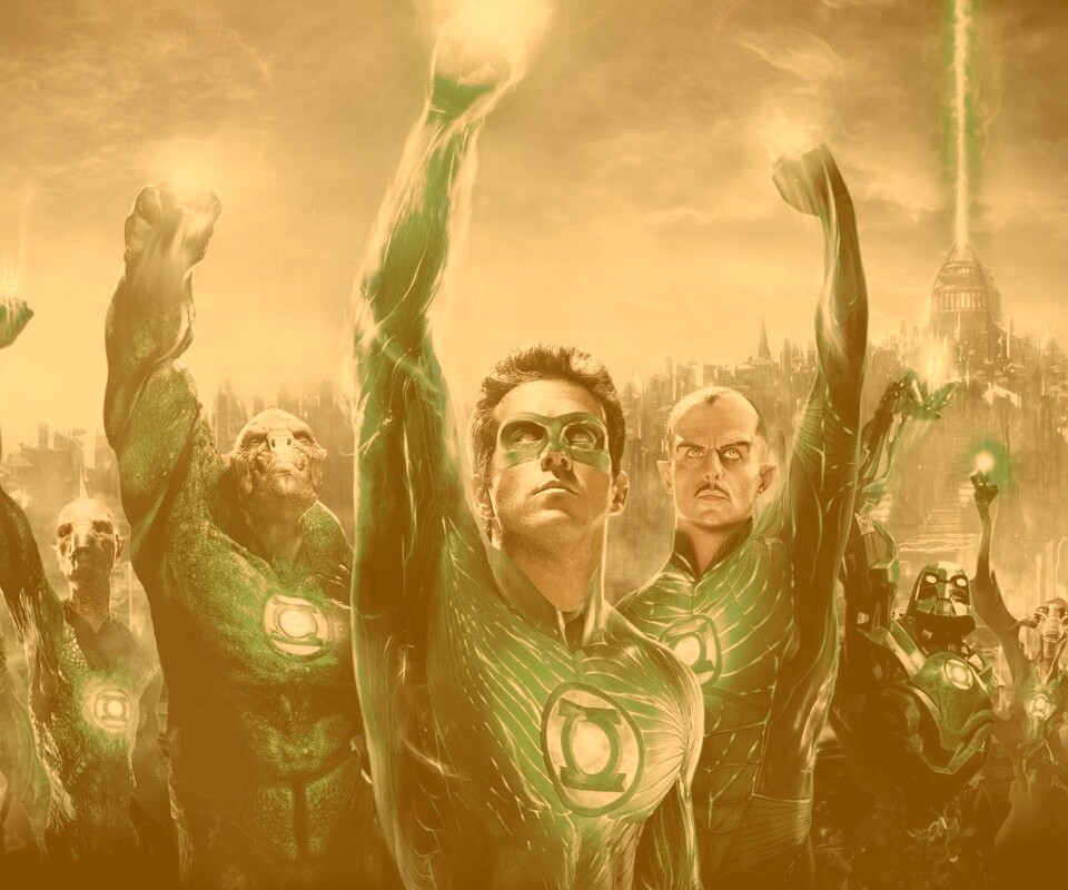 Зеленый фонарь обои