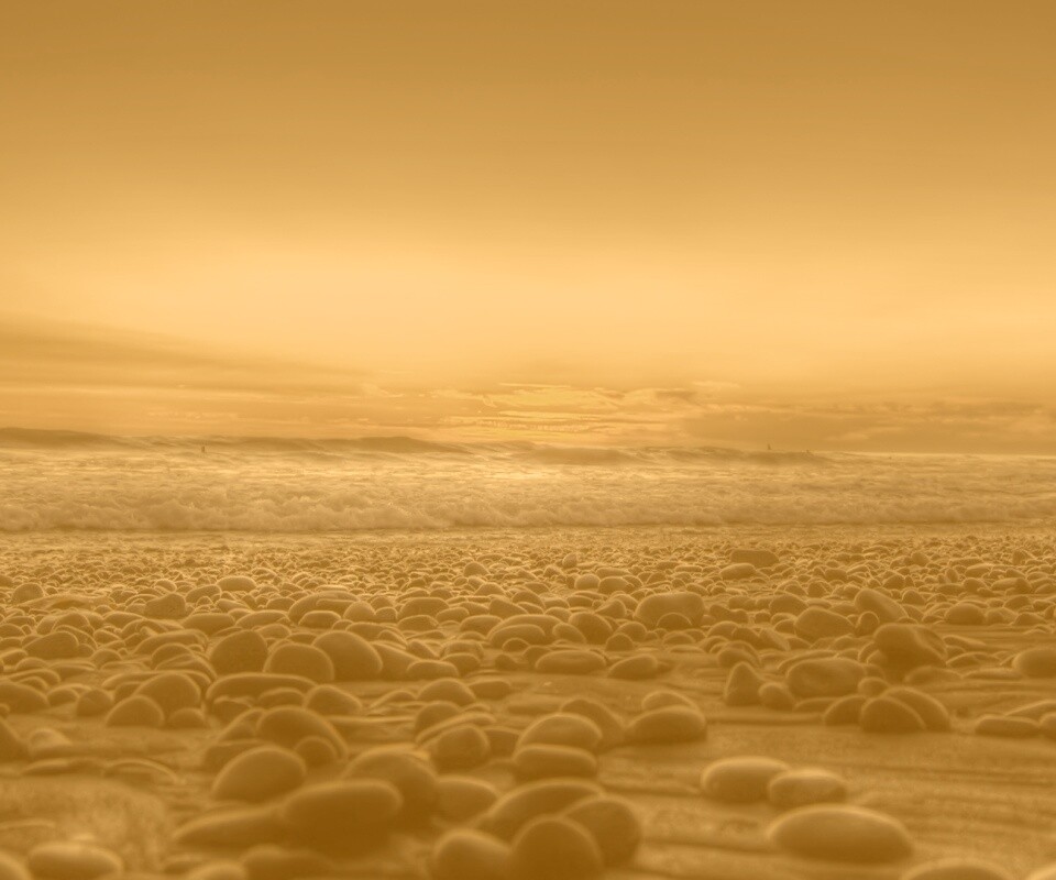 Каменистый пляж обои