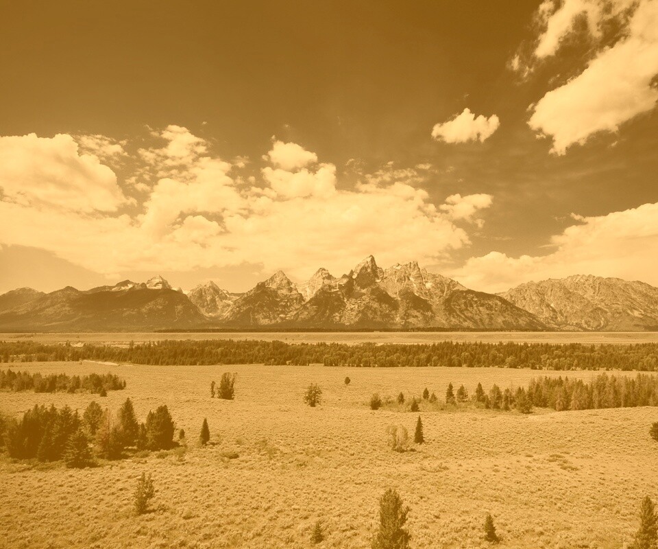 Степь и горы обои