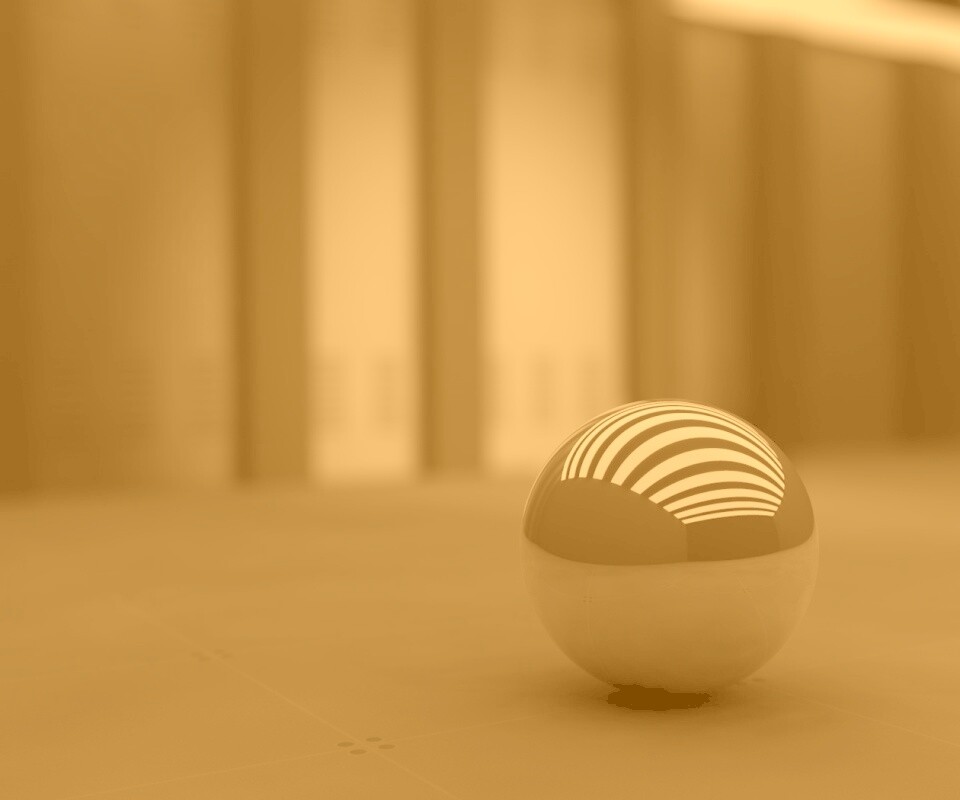 Трехмерный блестящий металлический шарик обои