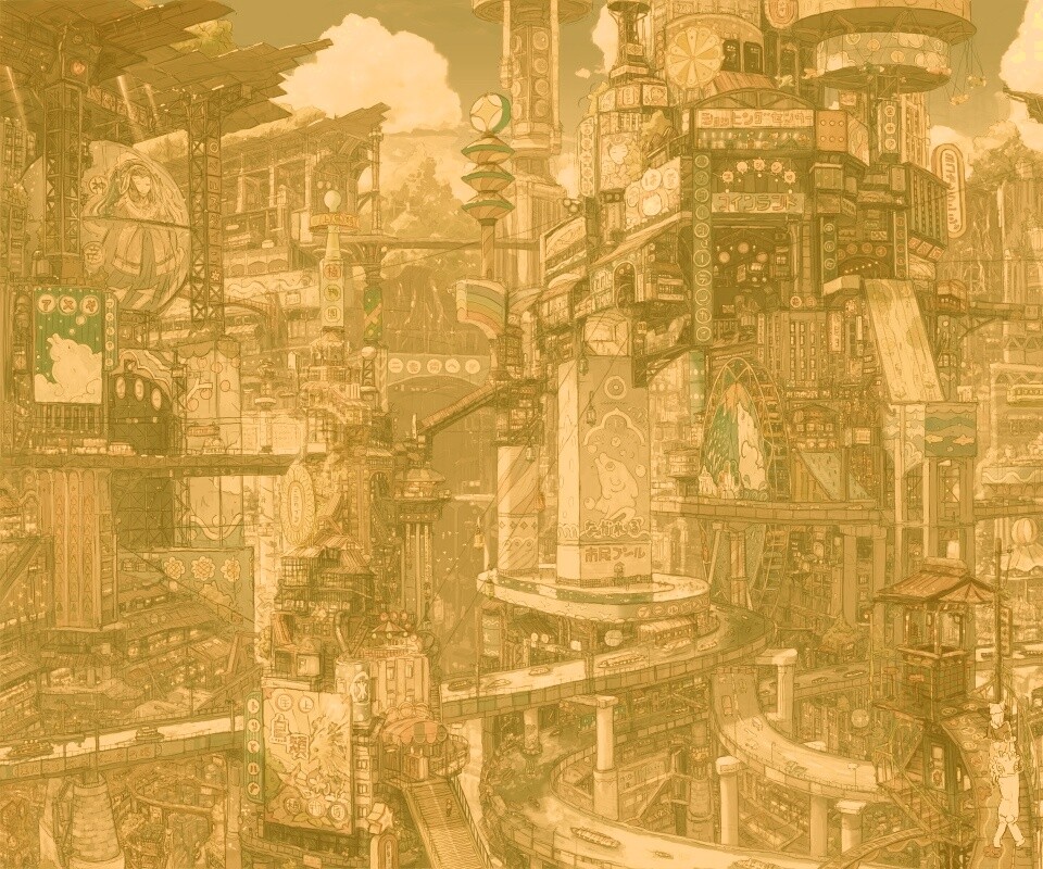 Город будущего обои