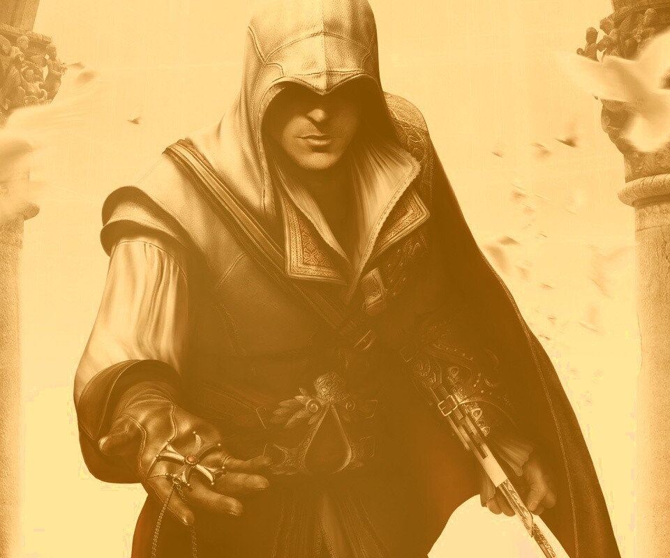 Ассасин с крестом обои