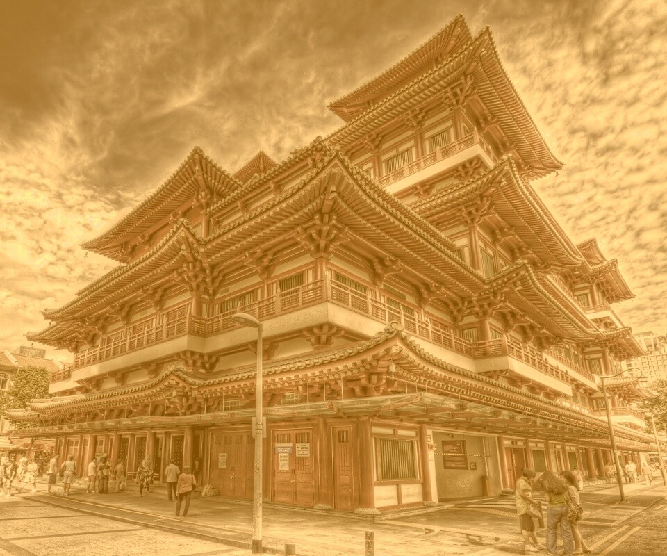 Храм в Сингапуре обои