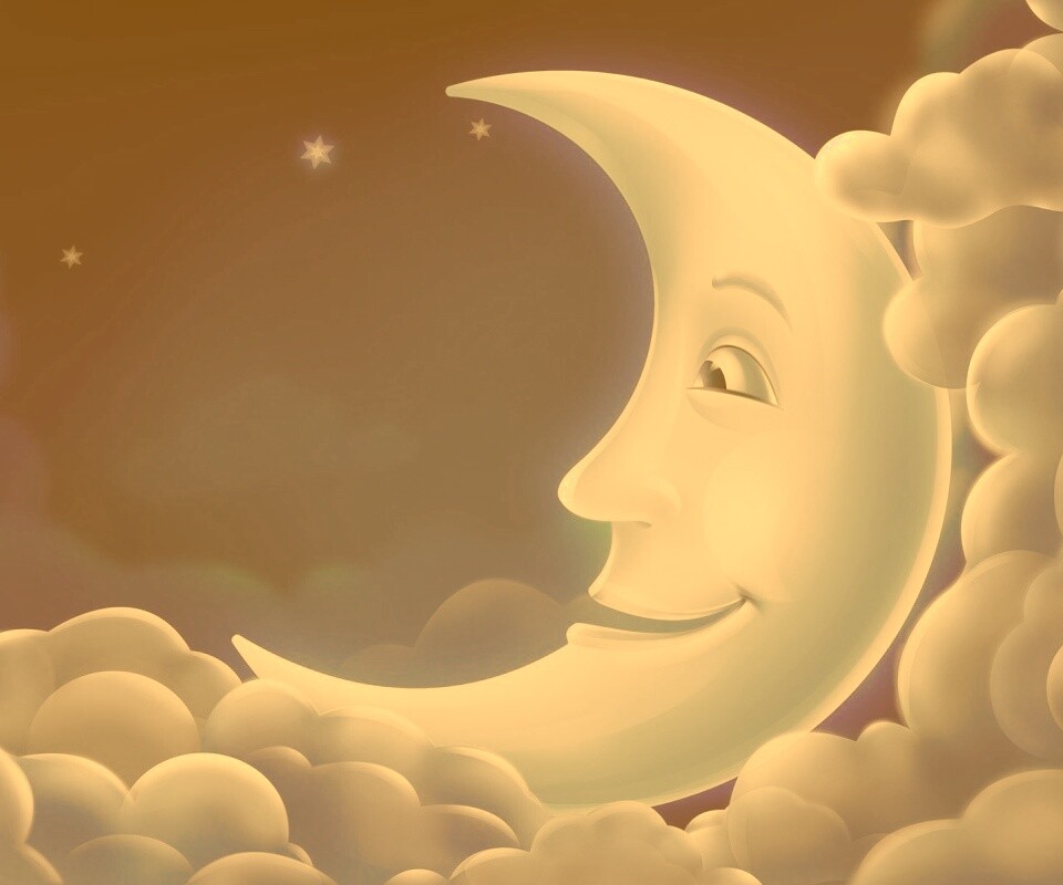 Мультяшный месяц обои