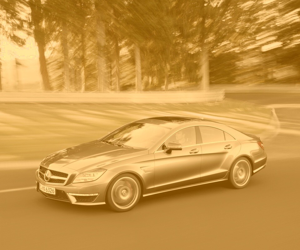 Мерседес в движении обои