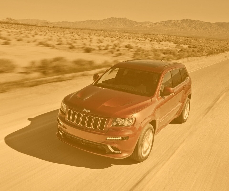 Красный Jeep обои