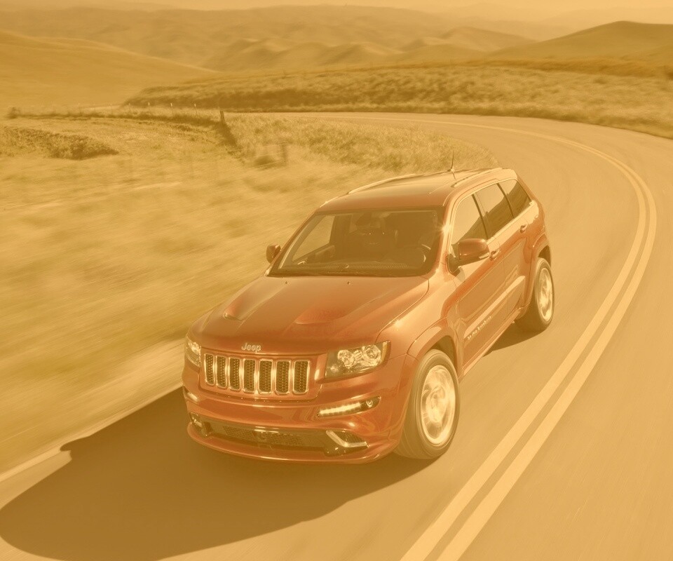 Jeep на дороге обои