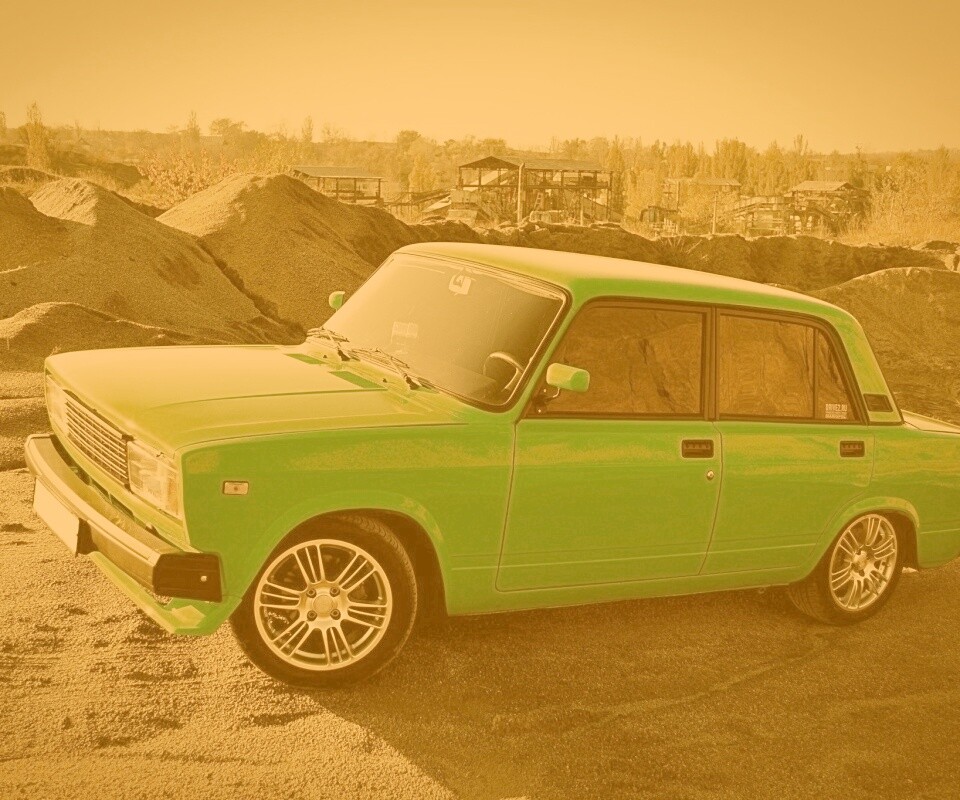 Кислотные жигули обои