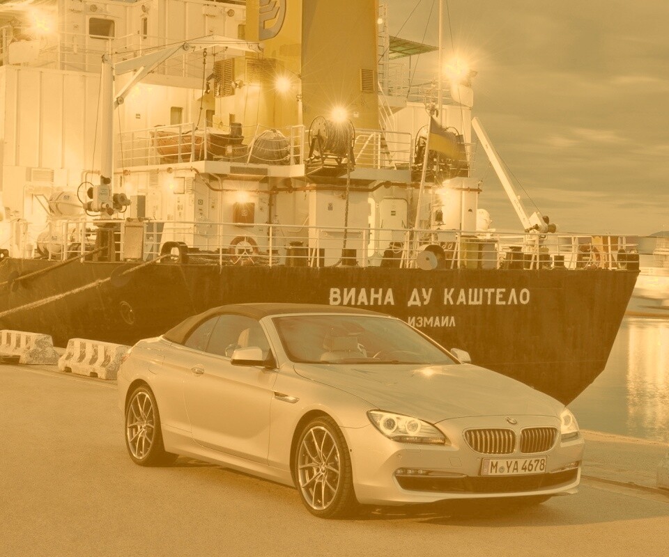 BMW 6 в порту обои