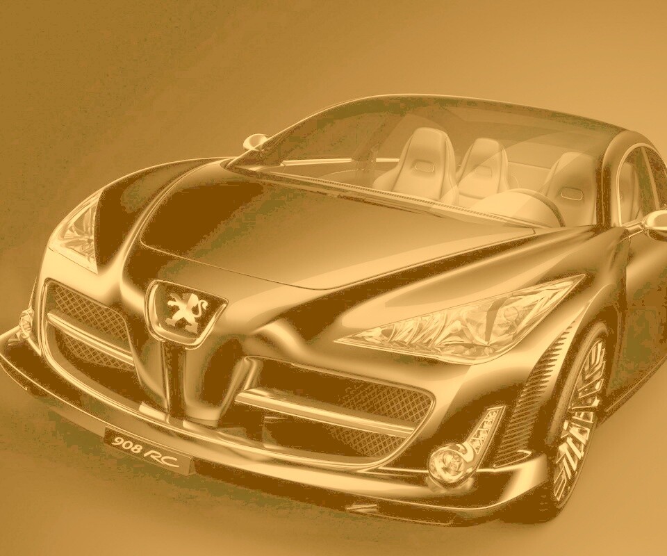 Чёрный Пежо обои