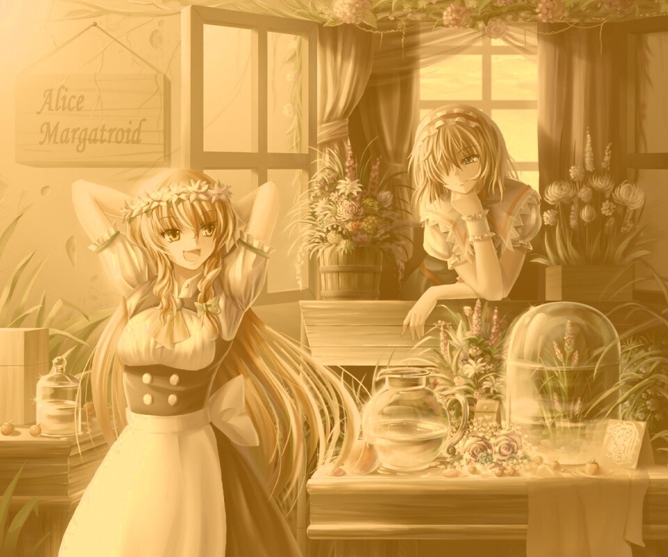 Анимешное утро обои