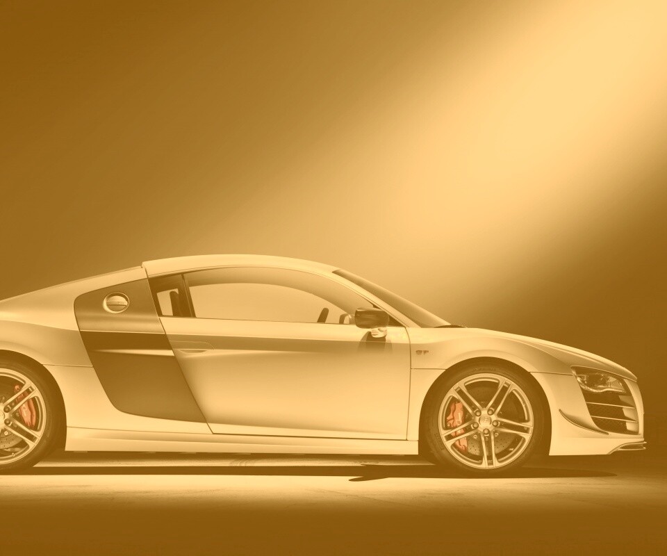 Audi R8 вид сбоку обои