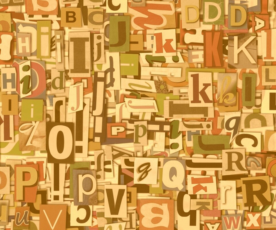 Буквы вырезанные из журналов обои