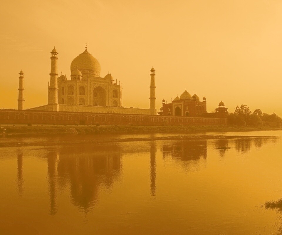 Тадж Махал в сумерках обои