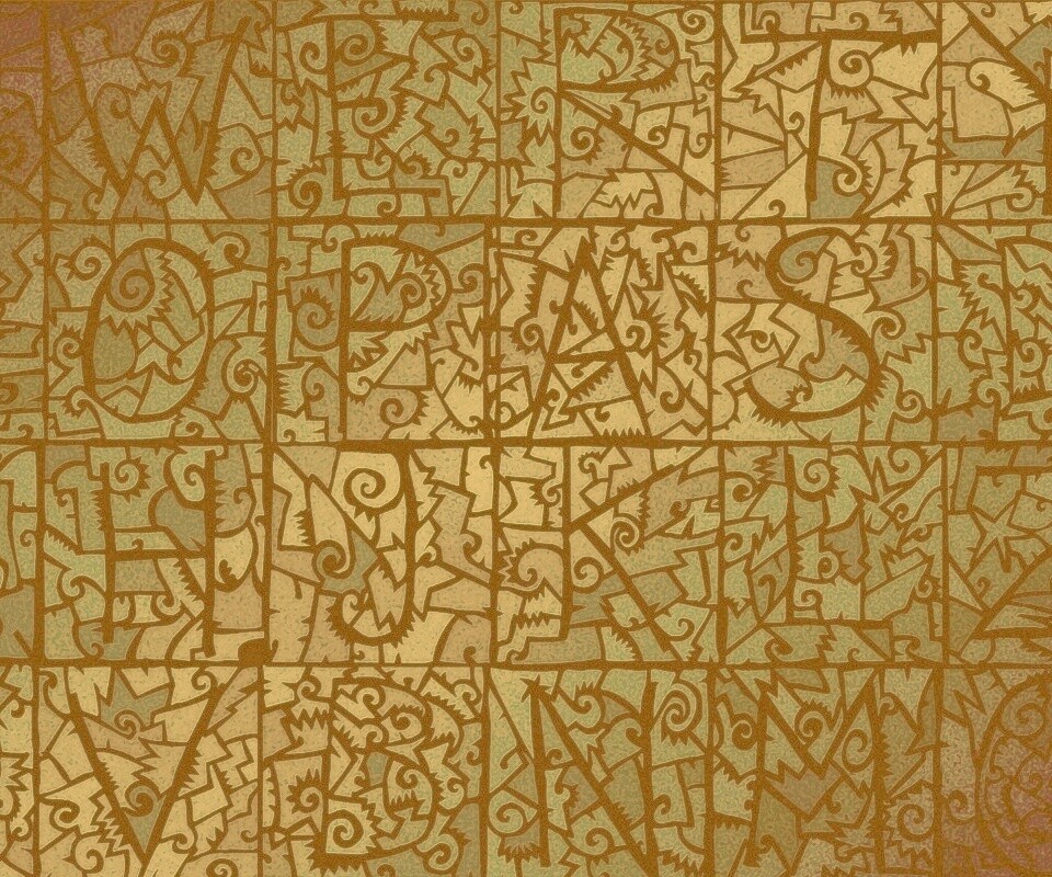 Витражные буквы обои