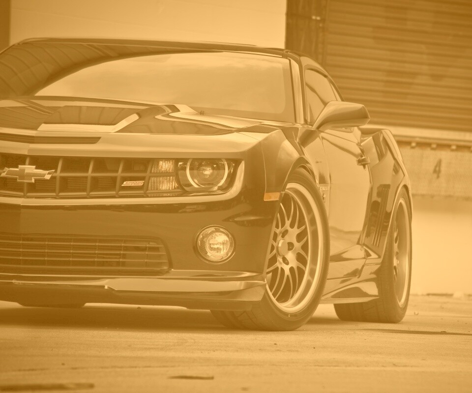 Черный шевроле обои