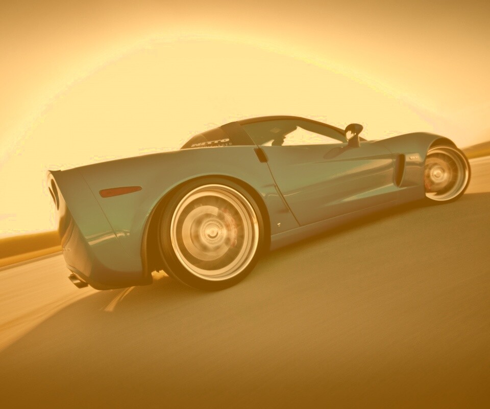 Гоночный спорткар синего цвета обои