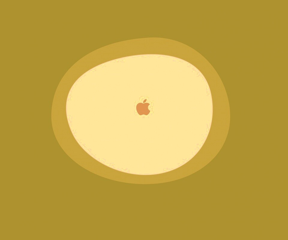 Apple в белом круге обои