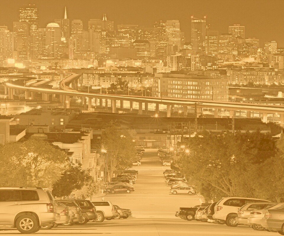 Вечерний город обои