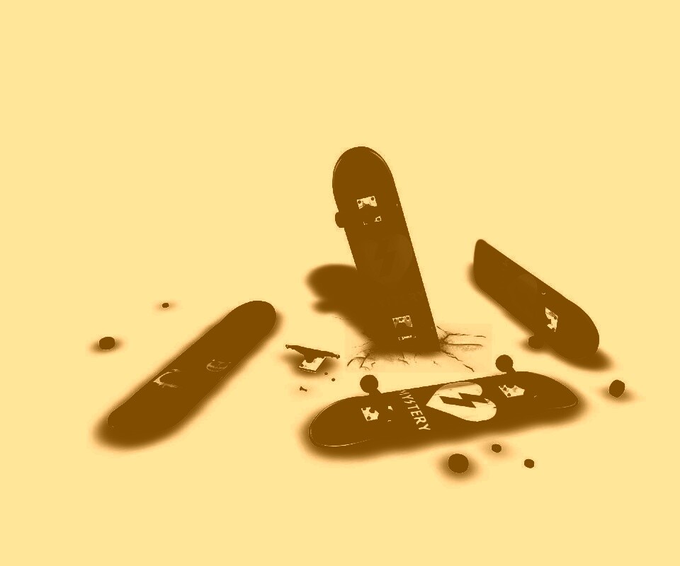 Сломанные скейты обои