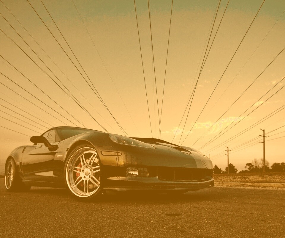 Чёрное авто обои