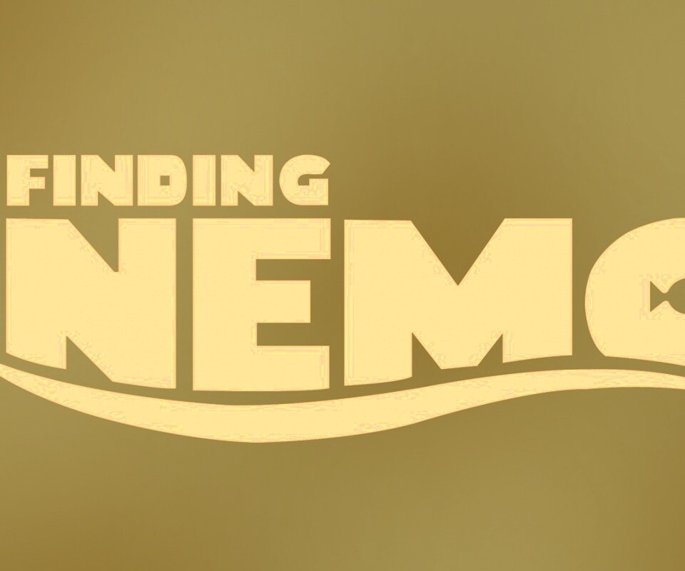 Надпись "В поисках Немо" обои