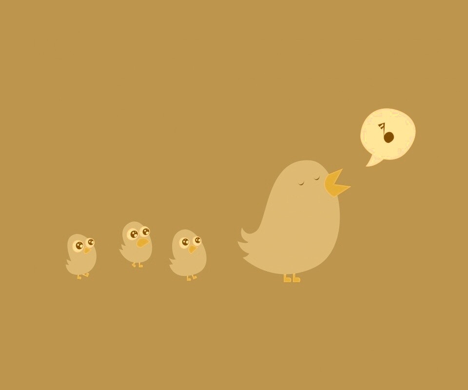 Поющая птица обои